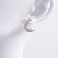 925 Sterling Silver Zircon Moon Shape Earrings