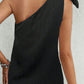 Textured Tied One Shoulder Tank