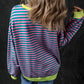 Pumpkin Striped Long Sleeve Sweatshirt