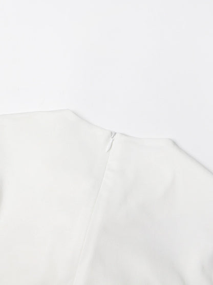 V-Neck Long Sleeve Cutout Maxi Dress