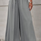 Drawstring Waist Wide Leg Pants