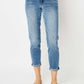 Judy Blue Full Size Cuffed Hem Low Waist Slim Jeans