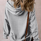 Drawstring Pocketed Long Sleeve Hoodie