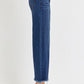 RISEN Raw Hem Cropped Wide Leg Jeans