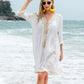 Tassel V-Neck Three-Quarter Sleeve Cover Up