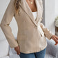 Decorative Pocket Flap Lapel Collar Long Sleeve Blazer