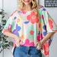 Floral Waffle Oversize T-Shirt