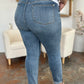 Judy Blue Cuffed Hem Low Waist Slim Jeans