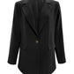 Lapel Collar Long Sleeve Blazer