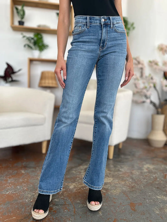 Judy Blue Full Size Mid-Waist Straight Jeans