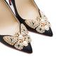 Crystal Butterfly Pointed Toe High Heel Shoes