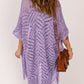 Openwork Open Front Cardigan with Fringes