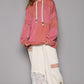 POL Exposed Seam Hooded Knit Top