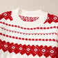 Geometric Round Neck Dropped Shoulder Sweater