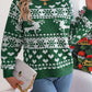 Christmas Element Round Neck Long Sleeve Sweater