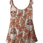 Skull Scoop Neck Tie Shoulder Cami