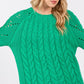 Cable-Knit Long Sleeve Sweater