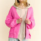 Side Slit Open Front Long Sleeve Cardigan