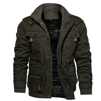 Multi-Pocketed Hooded Parka Jacket