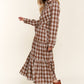 And the Why Plaid Tiered Midi Shirt Dress