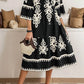 Printed Half Sleeve Knee Length Dress