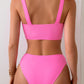 Cutout Sweetheart Neck Three-Piece Swim Set