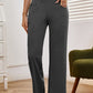 High Waist Wide Leg Pants with Pockets