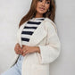 Pocketed Collared Neck Dropped Shoulder Cardigan