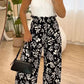 Full Size Printed High Waist Wide Leg Pants