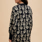 Floral Jacquard Round Neck Sweater Dress