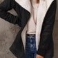 Open Front Long Sleeve Sherpa Jacket