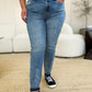 Judy Blue Mid Rise Rigid Magic Release Hem Jeans