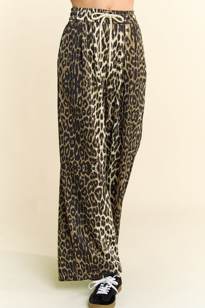 Leopard Wide Leg Pants