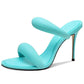 Open Toe Two Straps High Heel Slippers