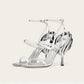 Flower slim heels and banquet women's fashion sandals