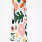 Miyake Pleated Floral Short Sleeve Maxi Dress