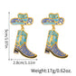 Inlaid Zircon Cowboy Hat Earrings