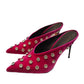 Crystal Polka Dot Pointed Toe Mules