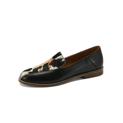 Round Toe Low Heel Oxford Shoes