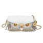 Cute Owl PU Leather Tassel Crossbody Bag