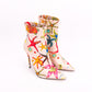 Ocean Dream Printed Pointed Toe Ankle Boots