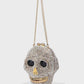 Rhinestone Skull Head Clutch Bag