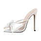 Crystal Bow Strappy High Heel Sandals