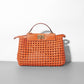 PU Woven Hollow Out Shoulder Handbag