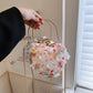 Heart Shape Lace Flower Crossbody Bag