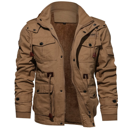 Multi-Pocketed Hooded Parka Jacket