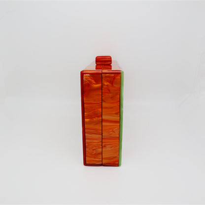 Colorful Striped Acrylic Clutch Bag