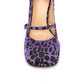 Leopard Square Toe Block Heel Shoes