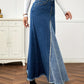 Autumn New Women's Denim Long Skirt Fashion Loose Spliced Denim Swing Skirt