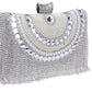 Sparkling Tassel Beaded Clutch Bag with Chain